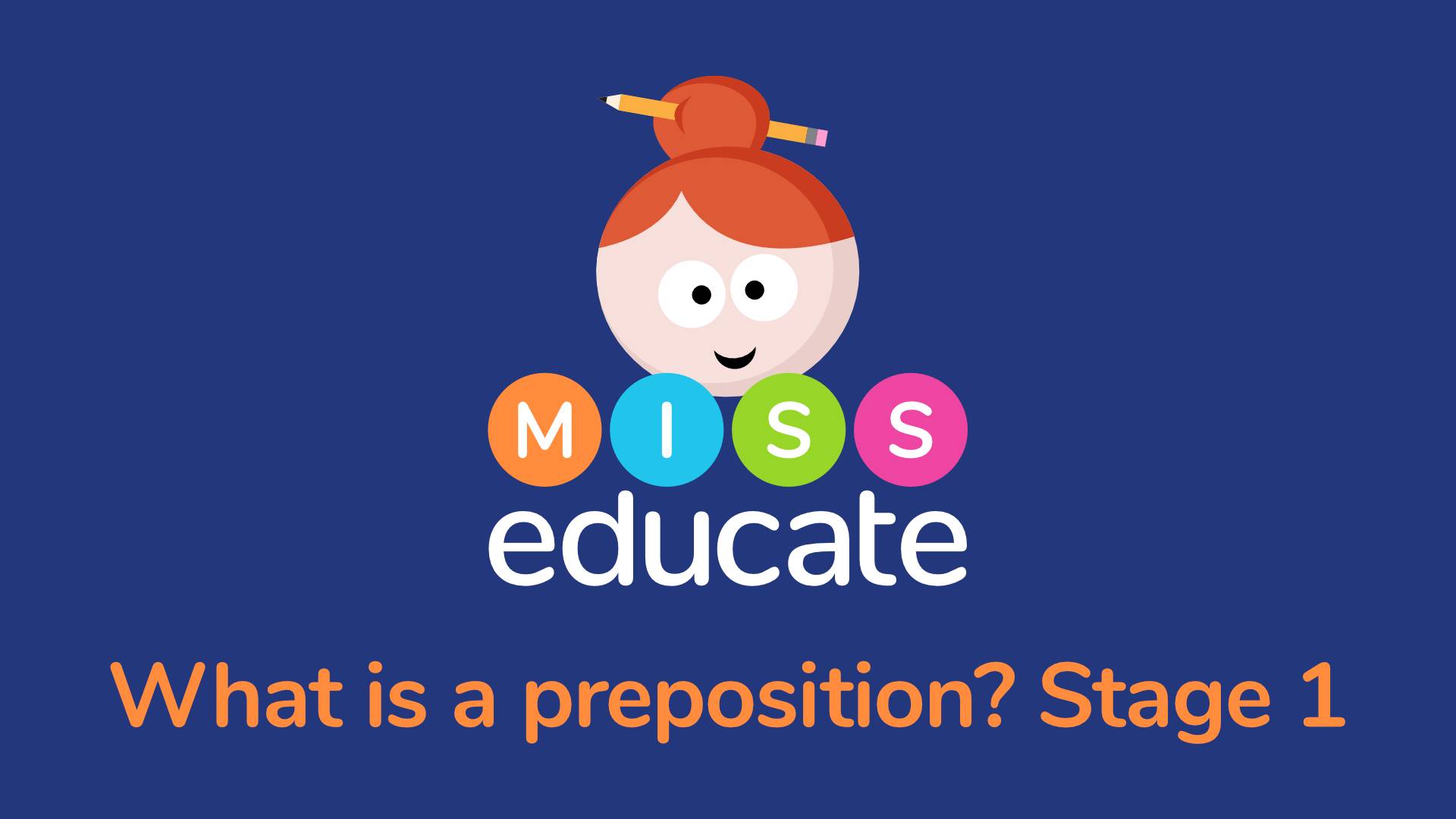 What Is A Preposition? Stage 1 - Key Stage 1 & 2