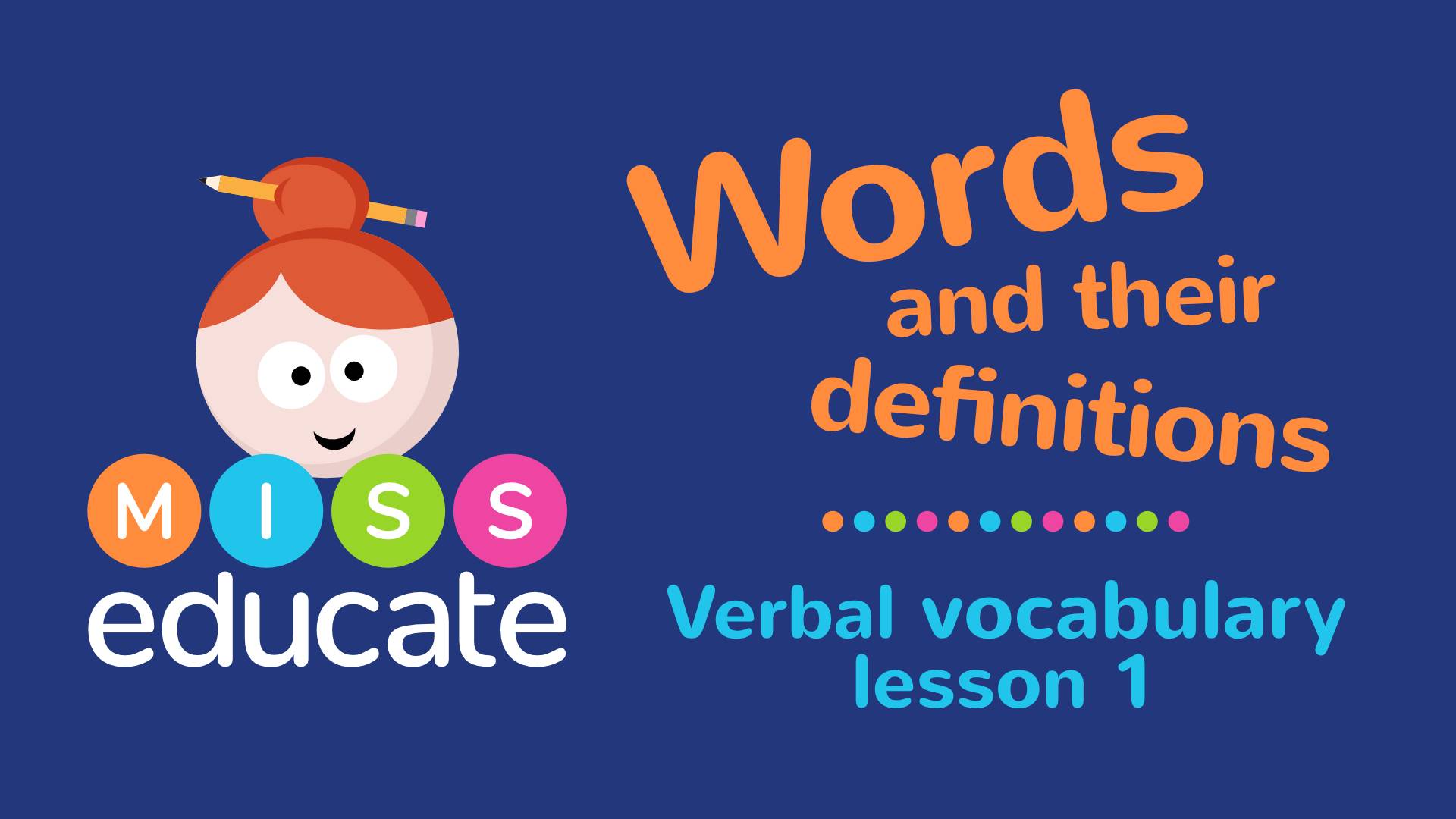 Words & Their Definitions - Lesson 1 - Key Stage 2 Vocabulary