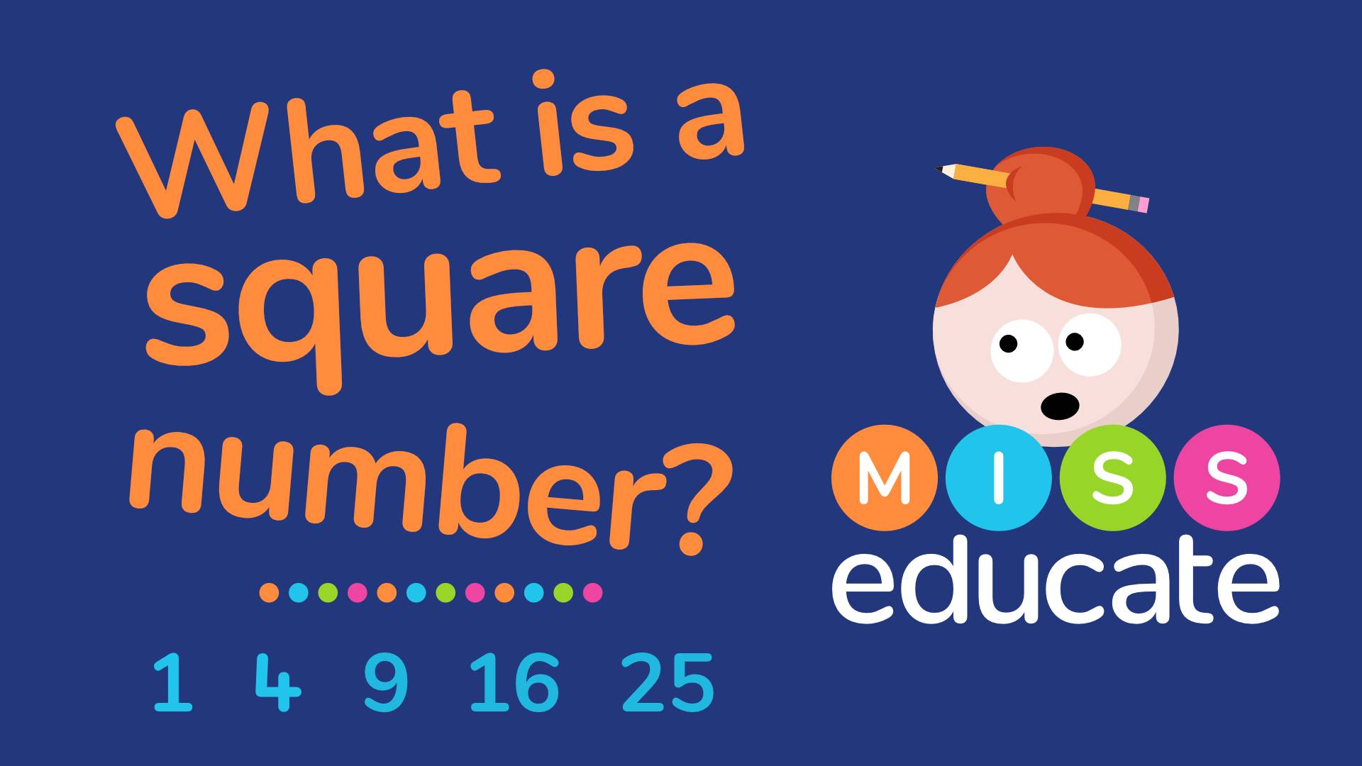 This video explains to children what a square number is and how to recognise square methods as well as the method to squaring numbers